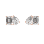 Toi et Moi Diamond Stud Earrings