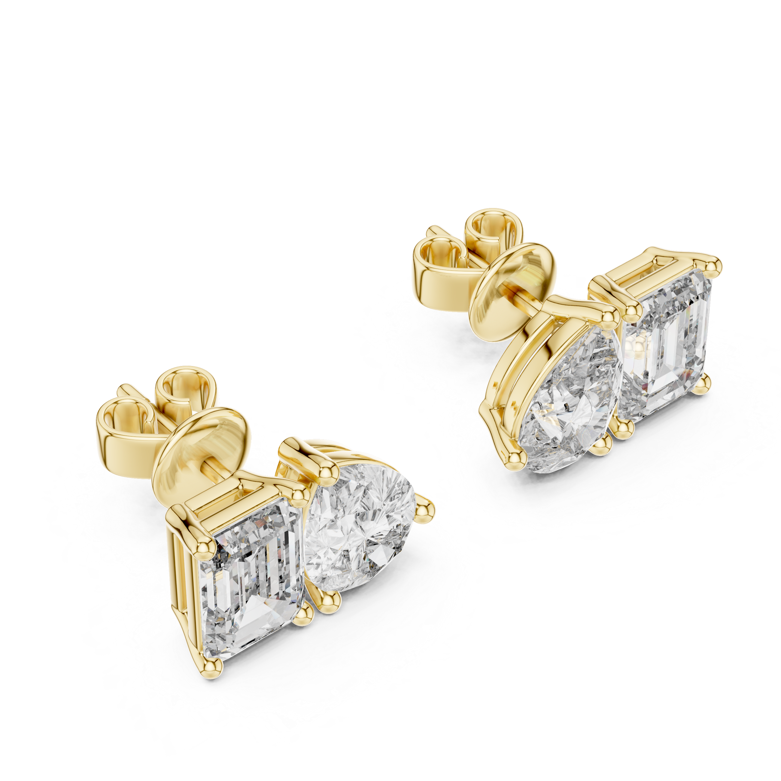 Toi et Moi Diamond Stud Earrings