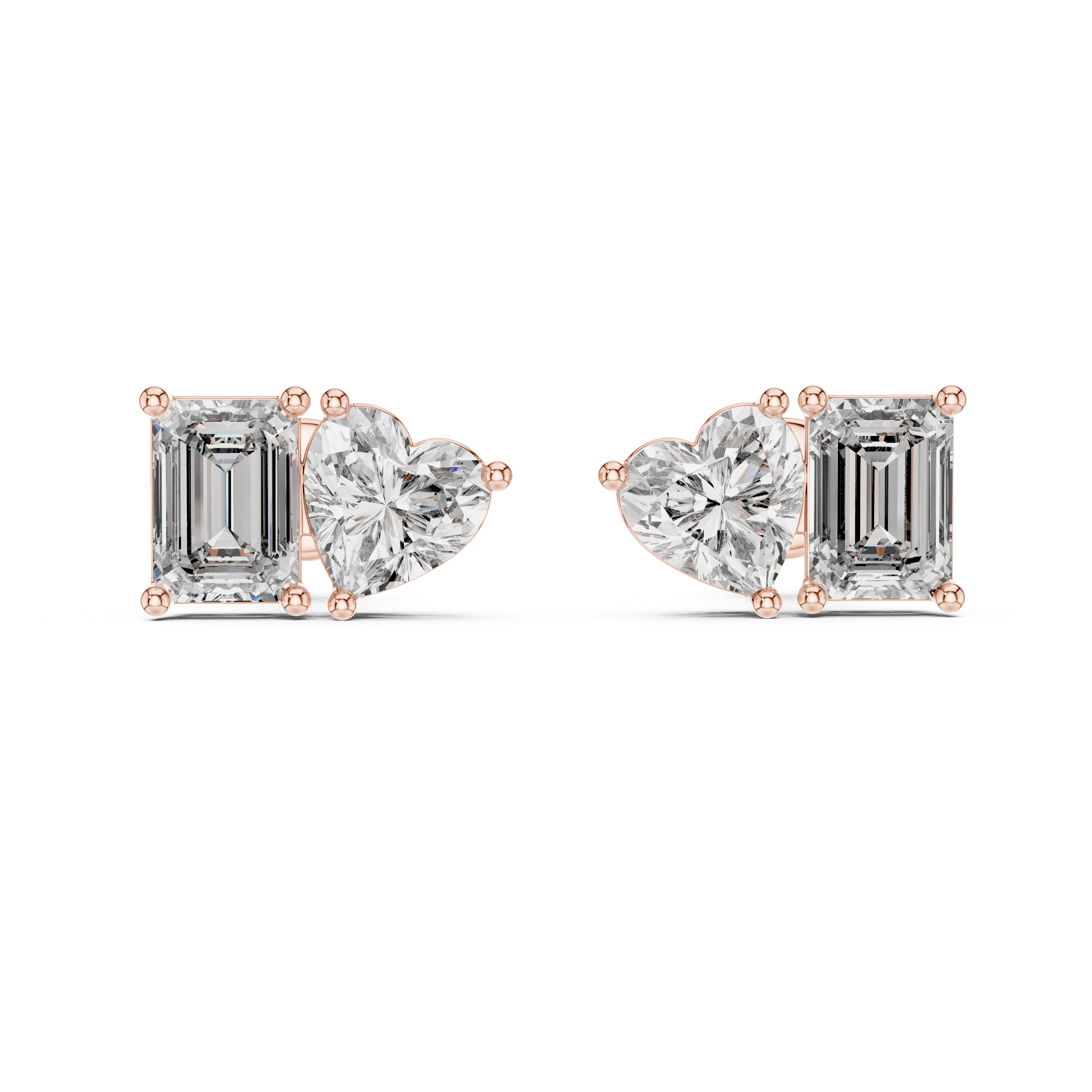 Amora Toi et Moi Diamond Stud Earrings