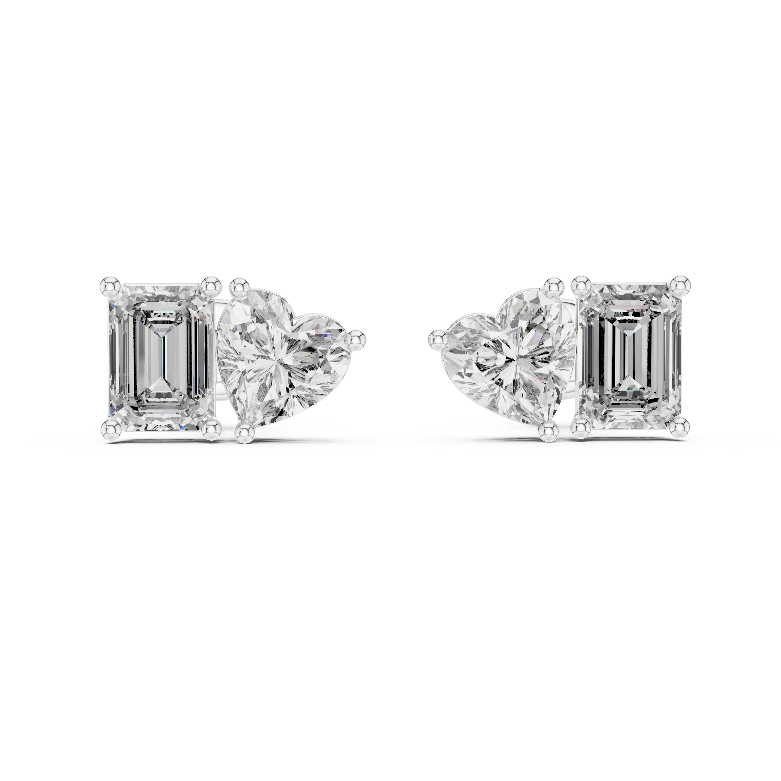 Amora Toi et Moi Diamond Stud Earrings