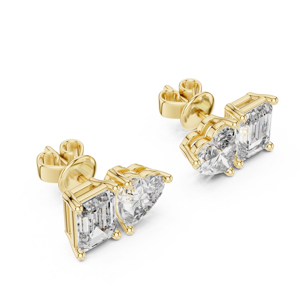 Amora Toi et Moi Diamond Stud Earrings