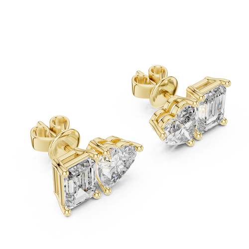 Amora Toi et Moi Diamond Stud Earrings