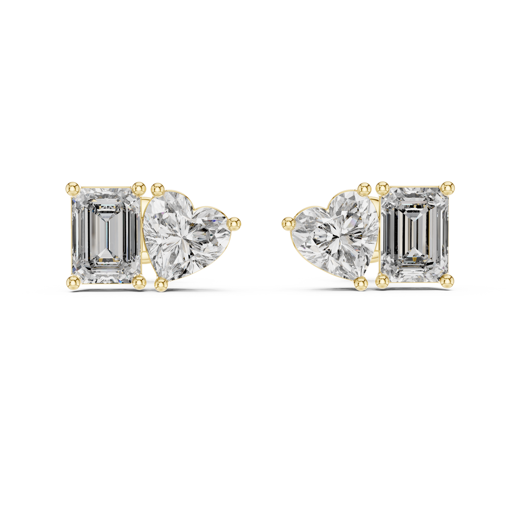 Amora Toi et Moi Diamond Stud Earrings