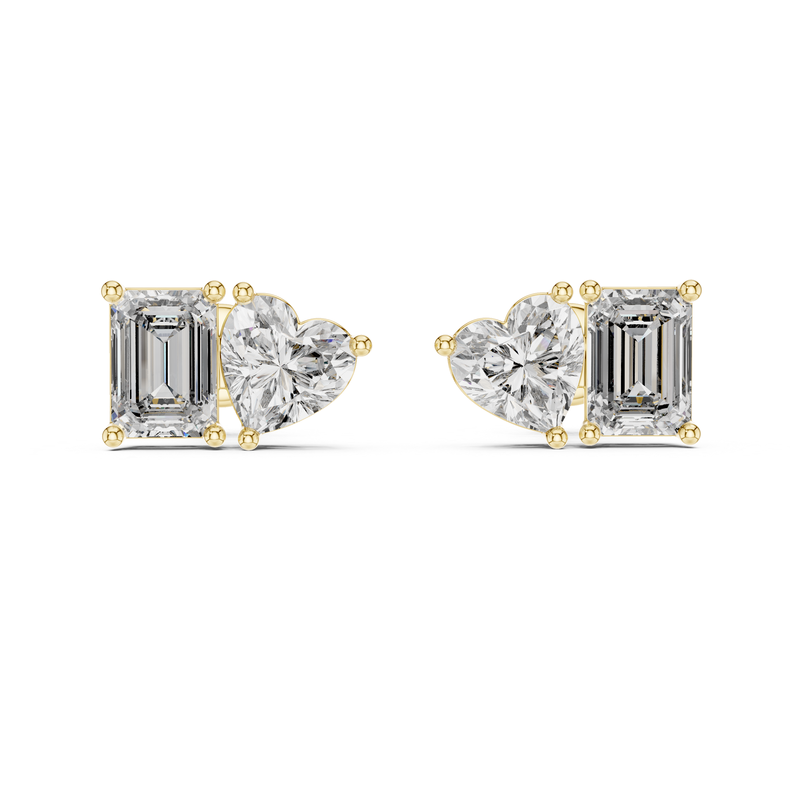 Amora Toi et Moi Diamond Stud Earrings
