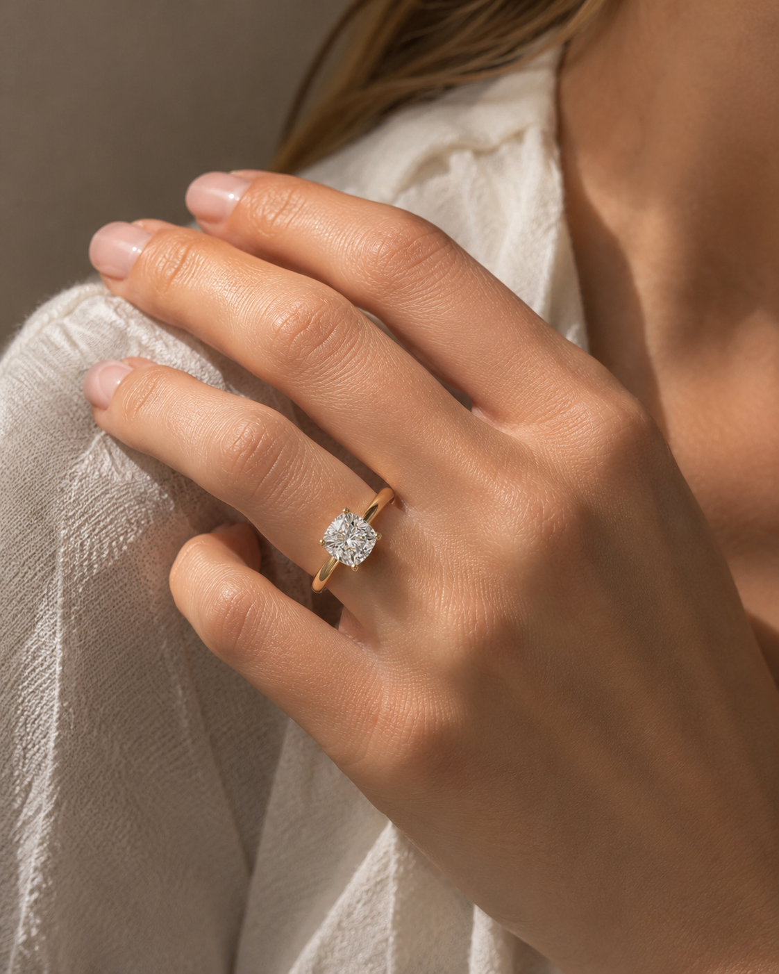 Vivara Cushion Solitaire Ring