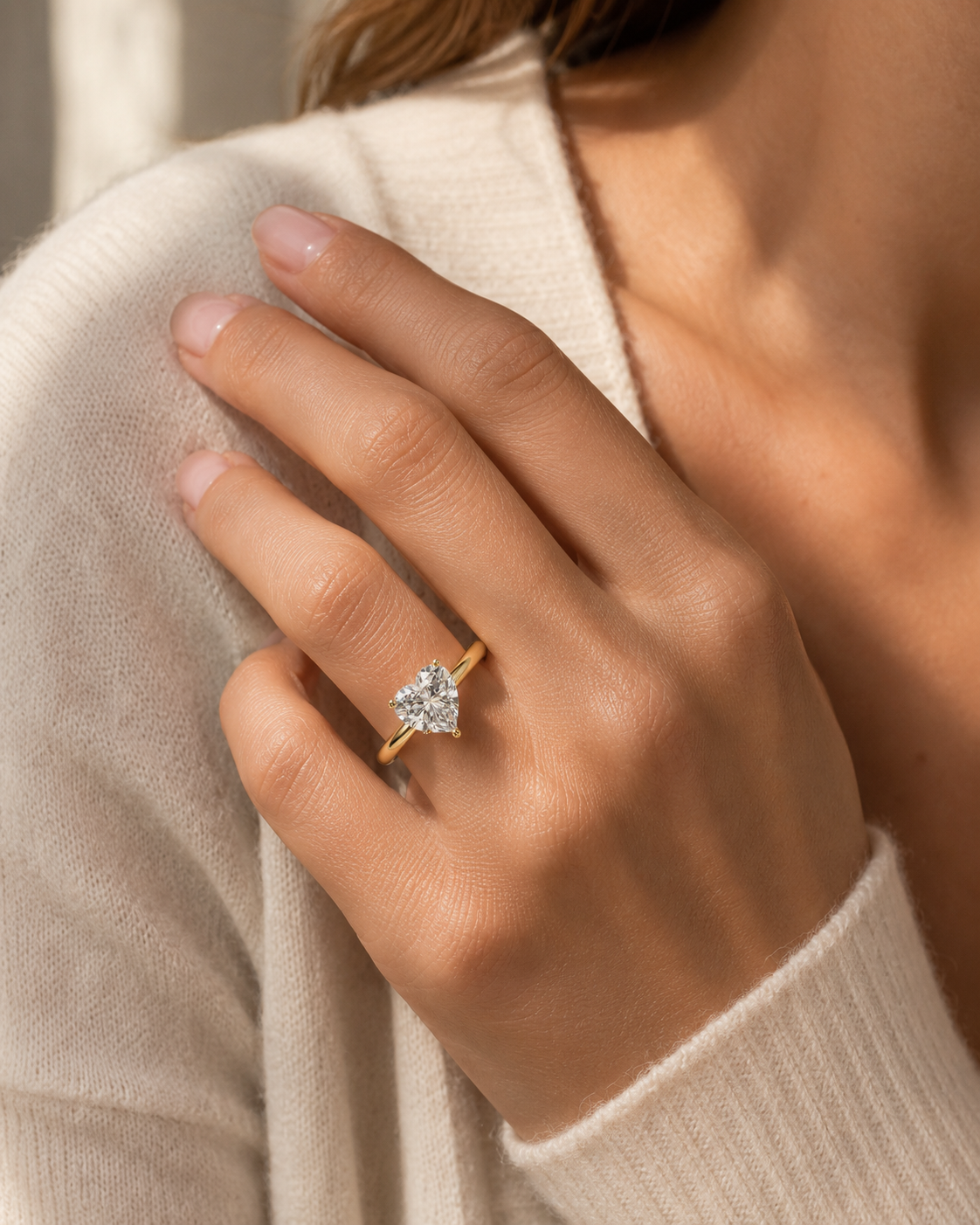 Avelisse Heart Solitaire Ring