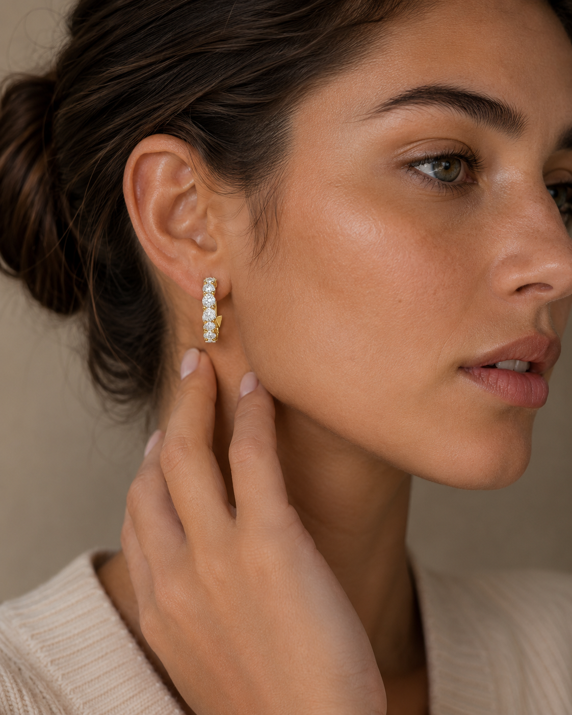 Elowen Diamond Hoops