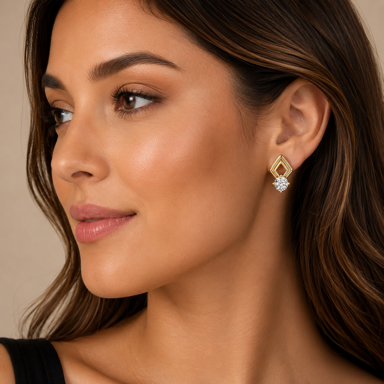 Diamond Frame Studs