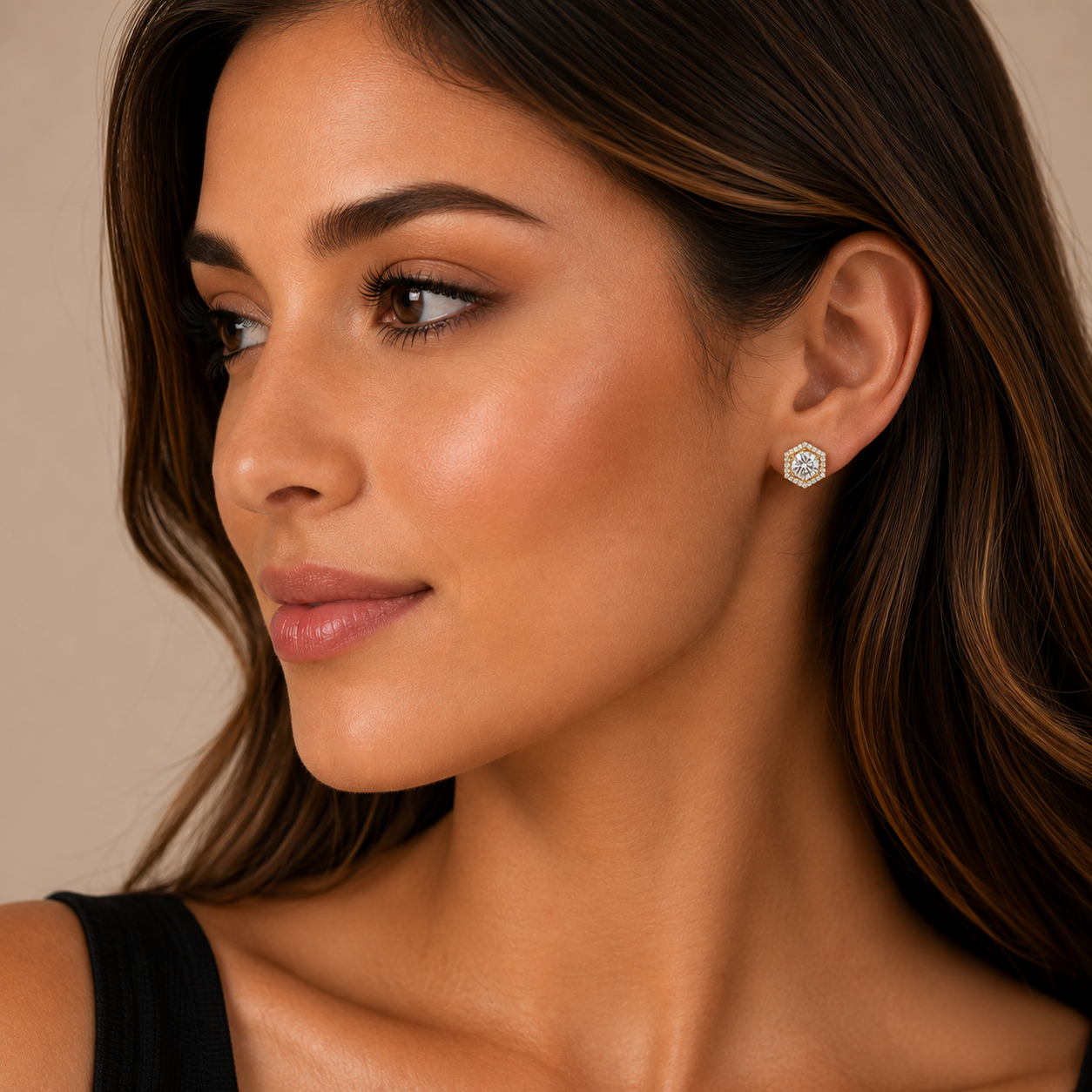 Hexa Halo Studs