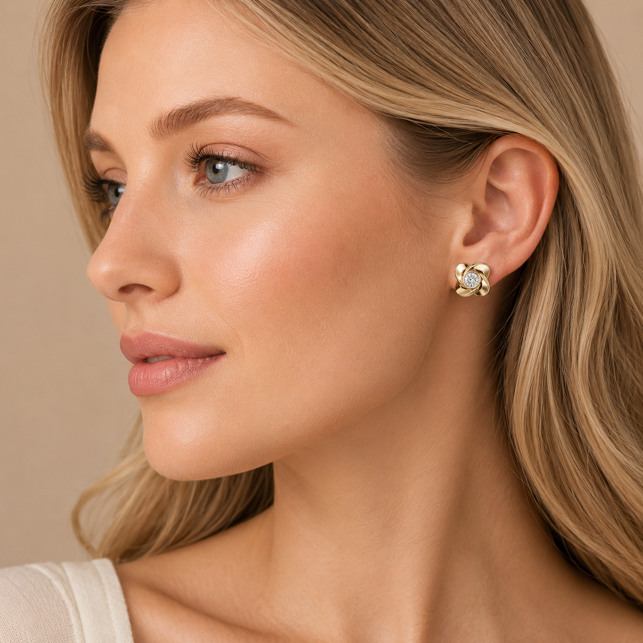 Rose Twist Studs