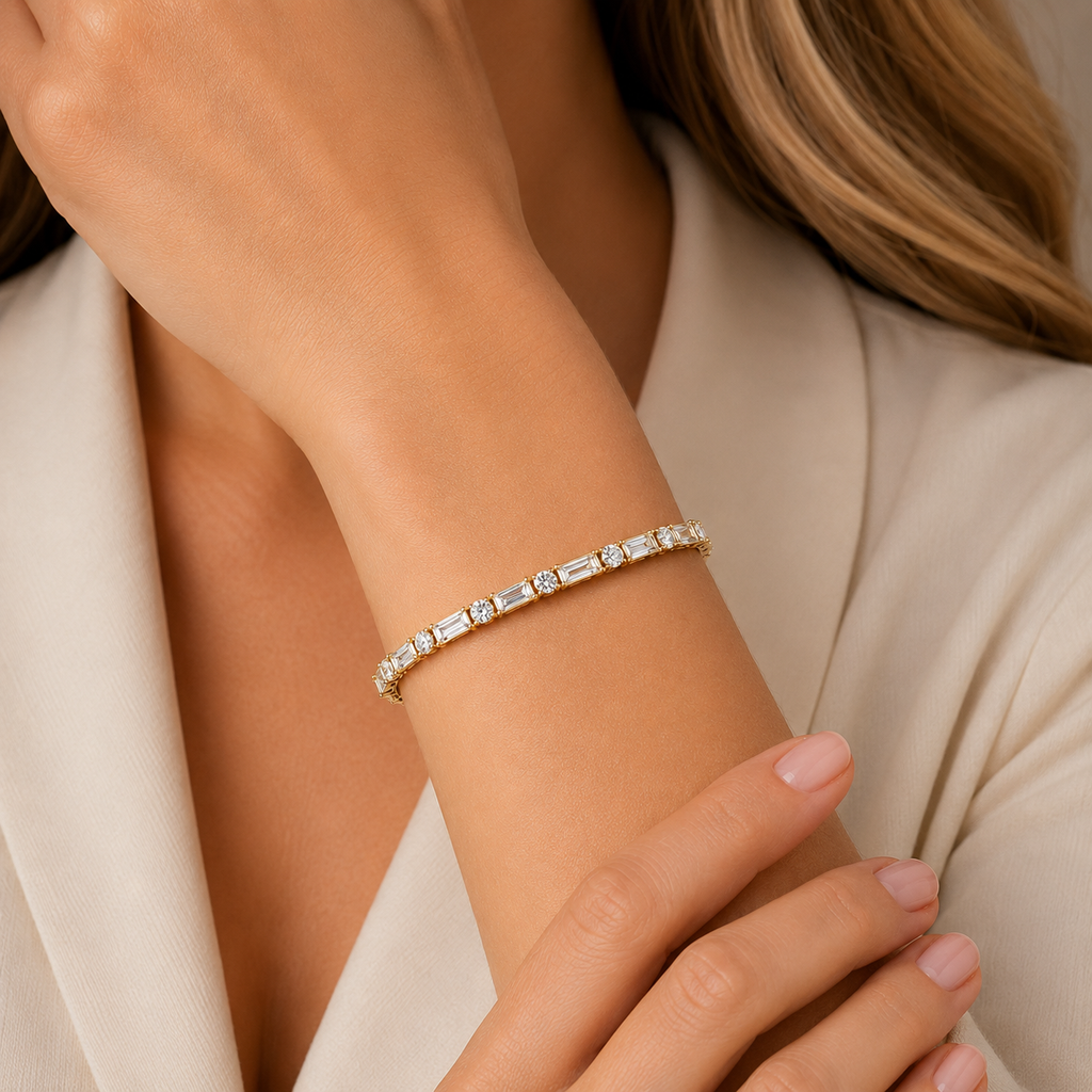 Emerald Rhythm Tennis Bracelet