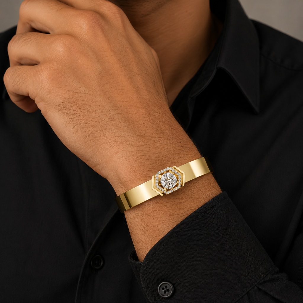 Regal Halo Cuff Bracelet
