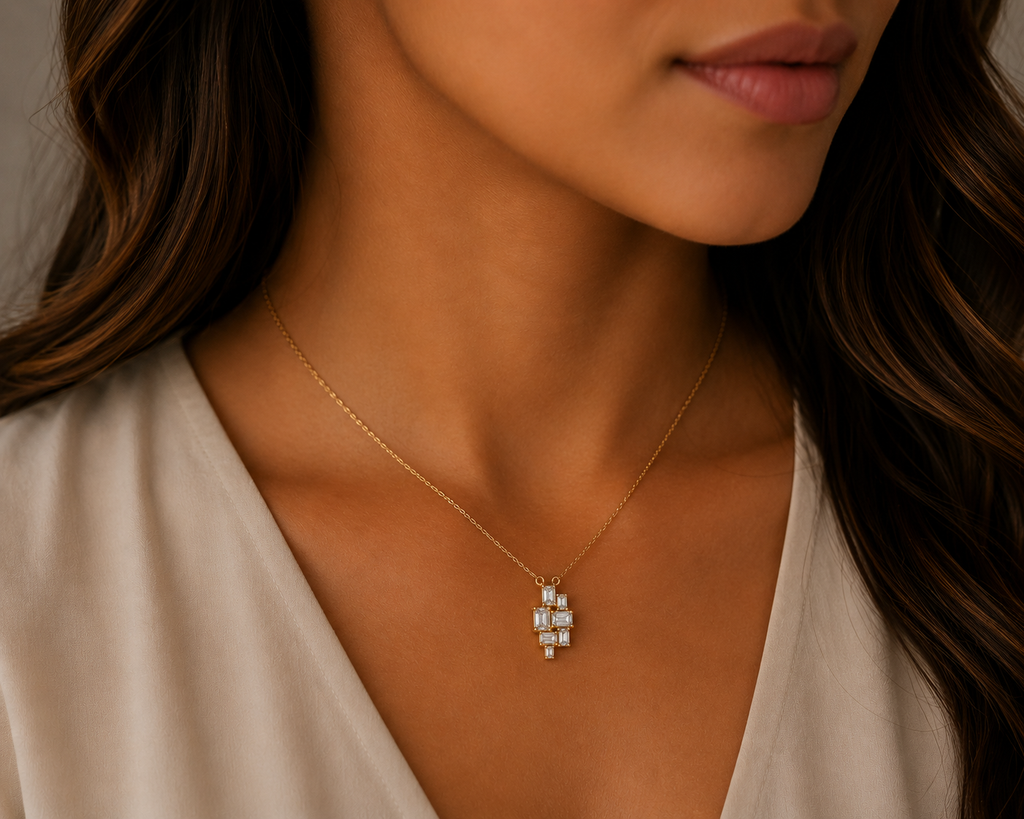Emerald Mosaic Necklace