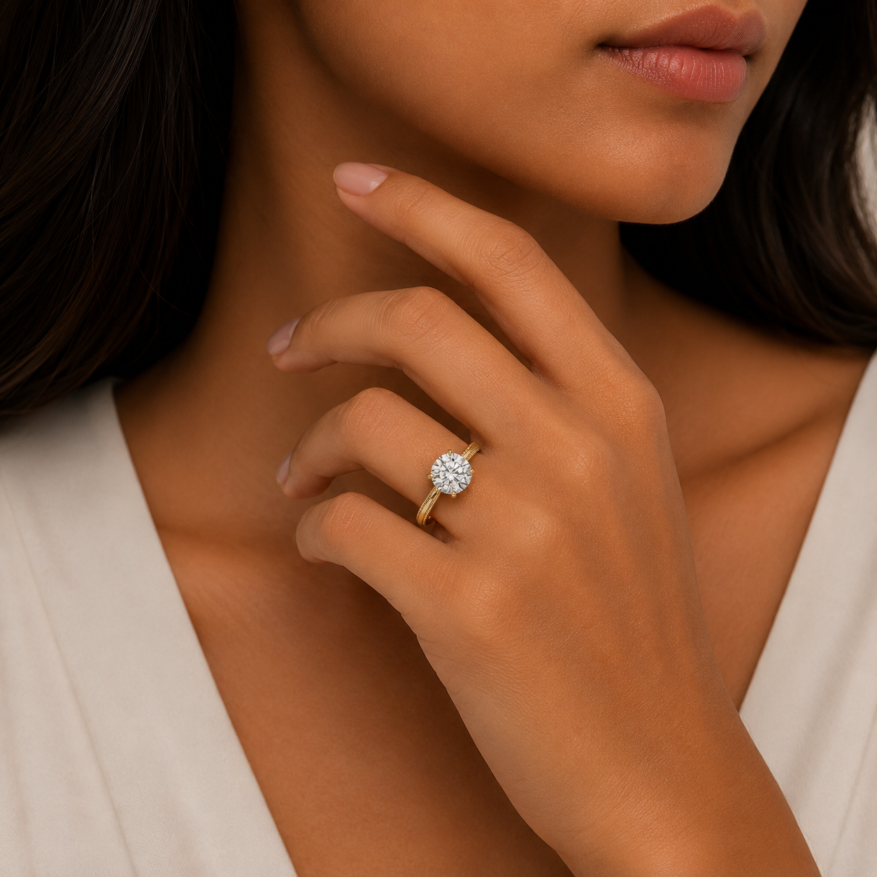 Victorian Oval Solitaire Ring
