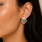 Chevron Luxe Studs