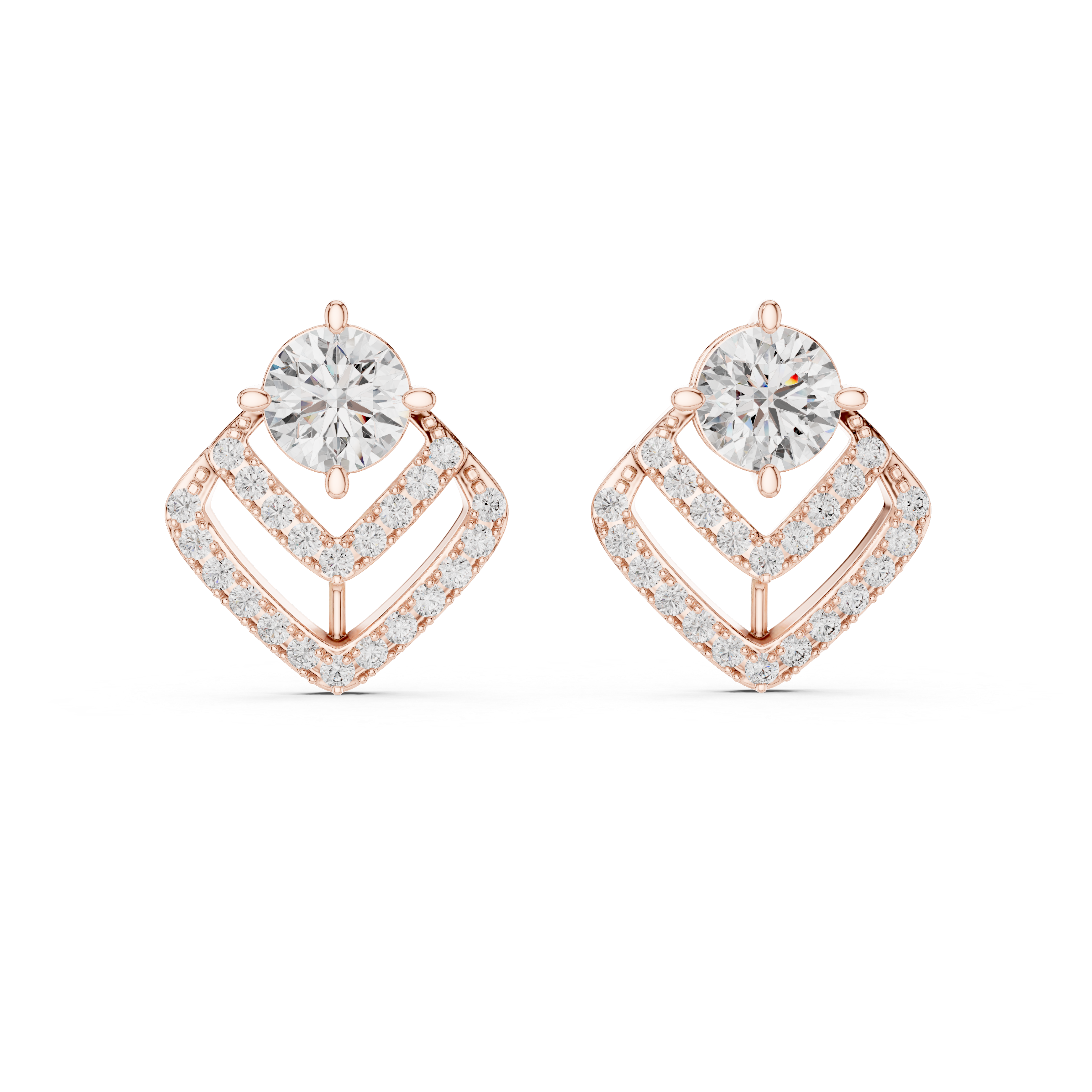 Chevron Luxe Studs