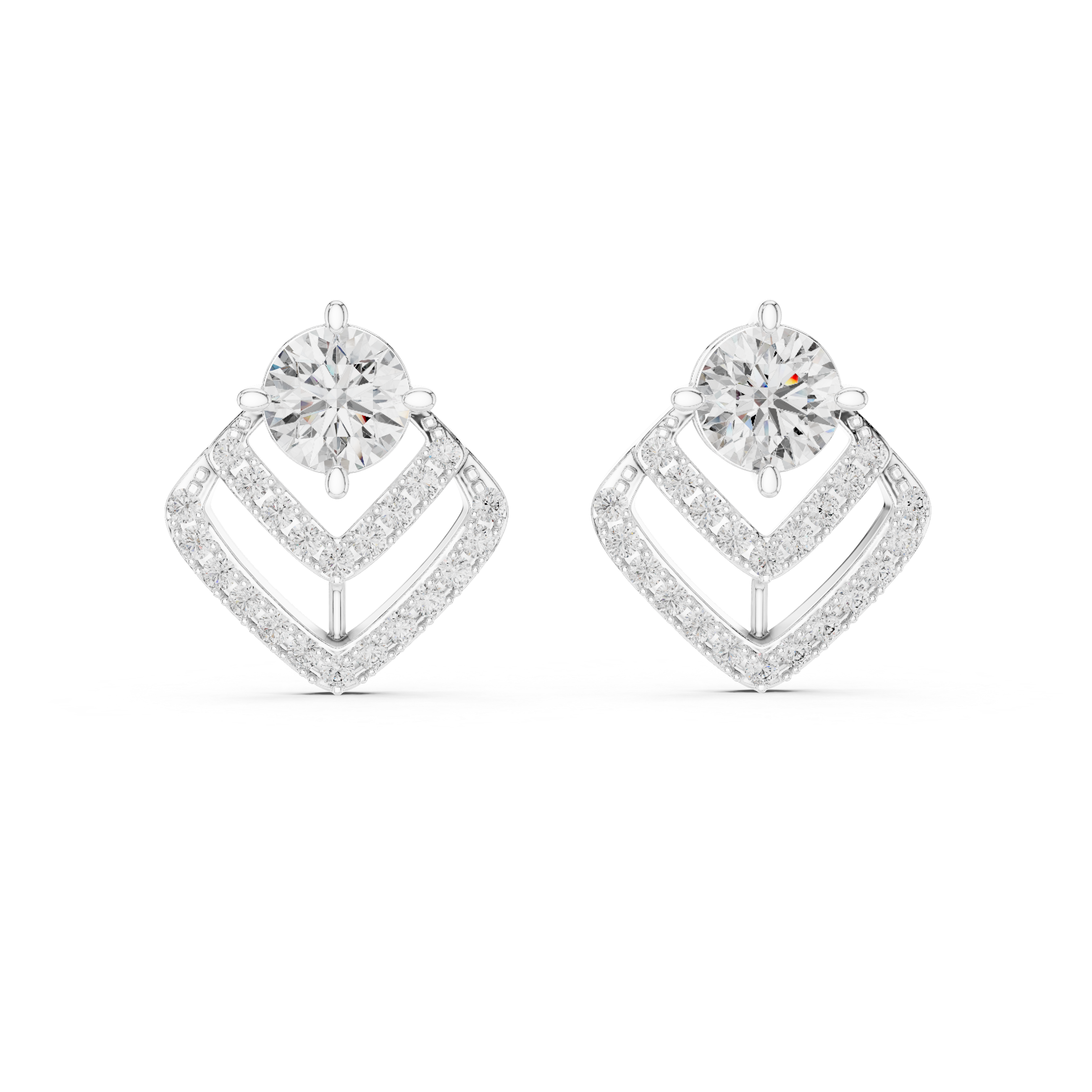 Chevron Luxe Studs