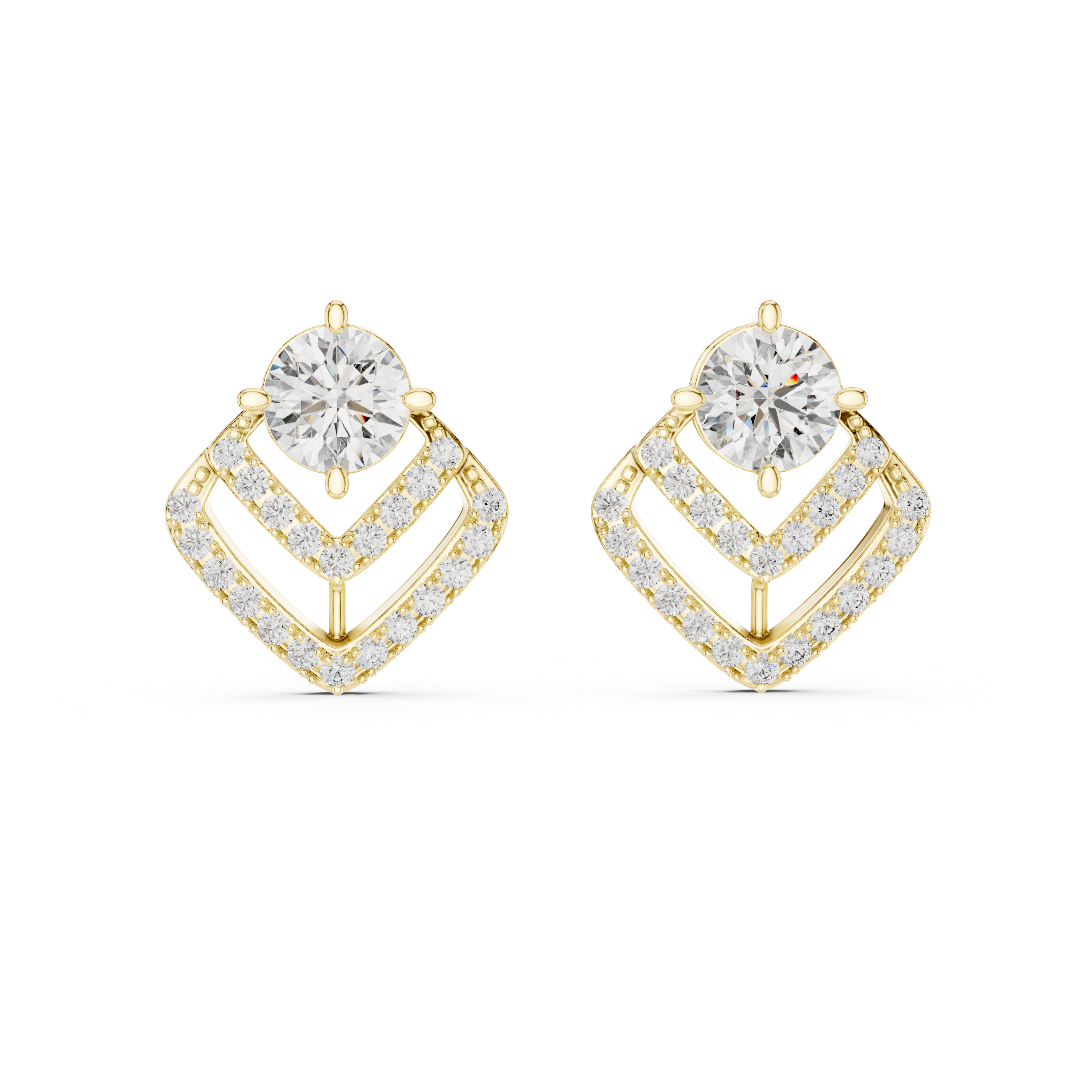 Chevron Luxe Studs