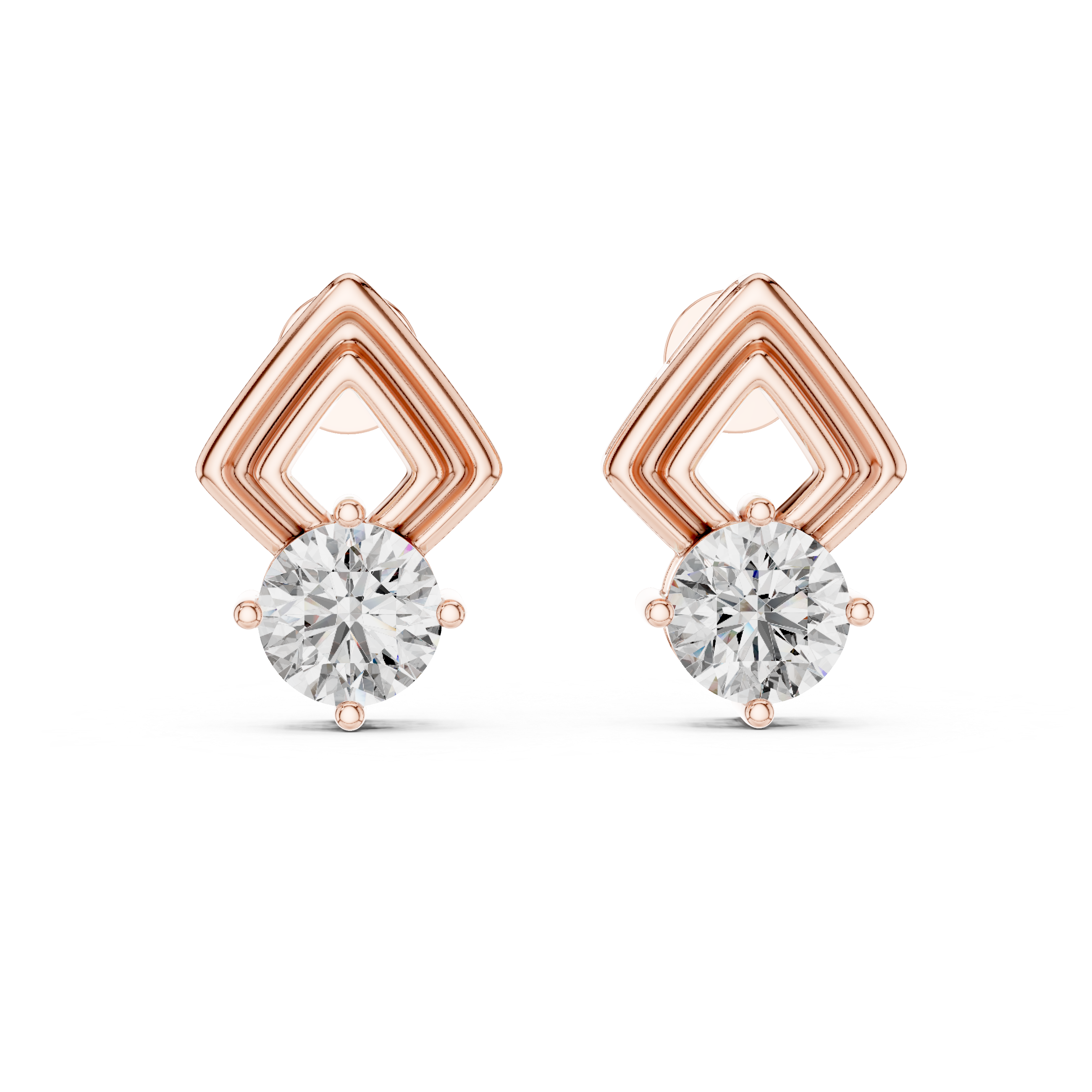 Diamond Frame Studs