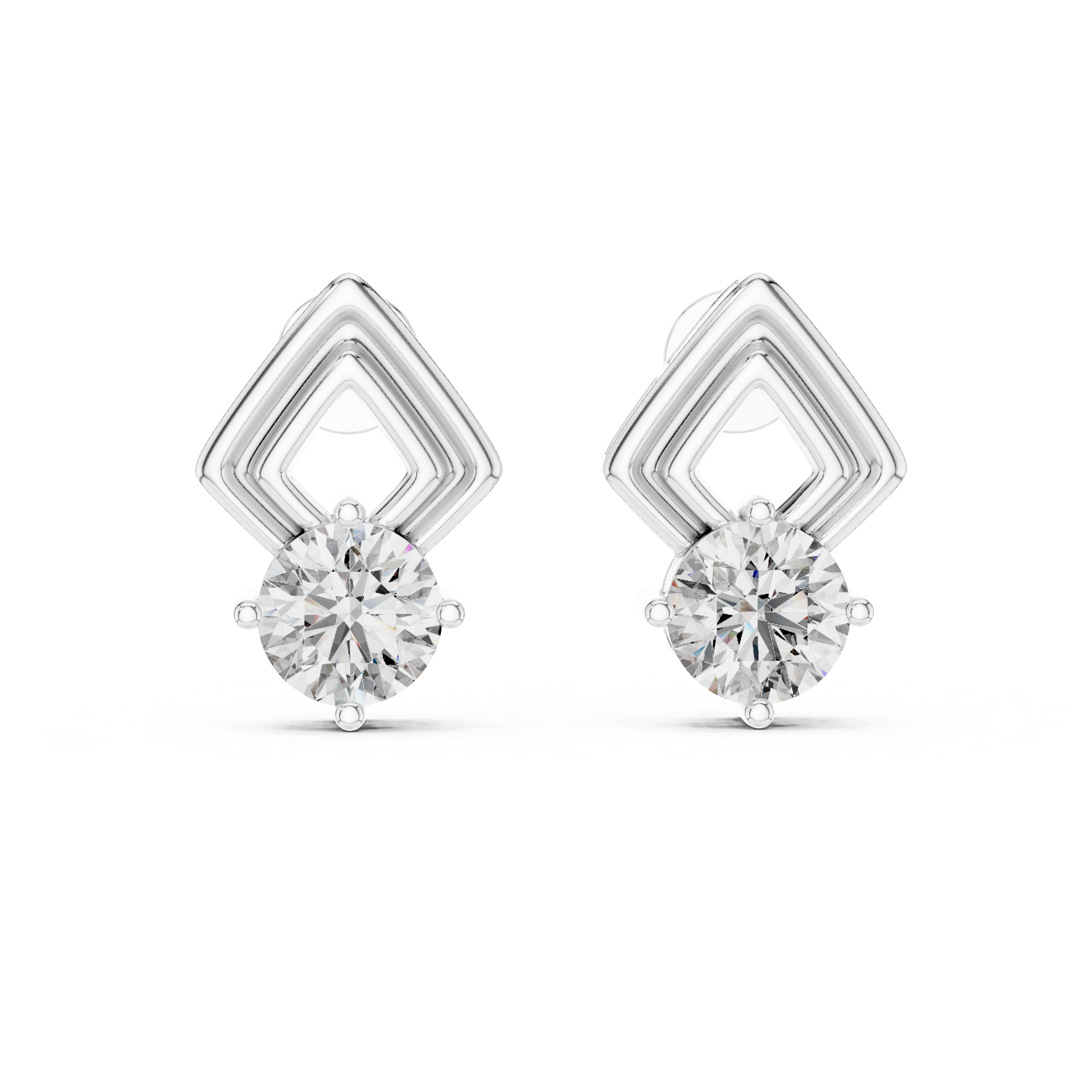 Diamond Frame Studs