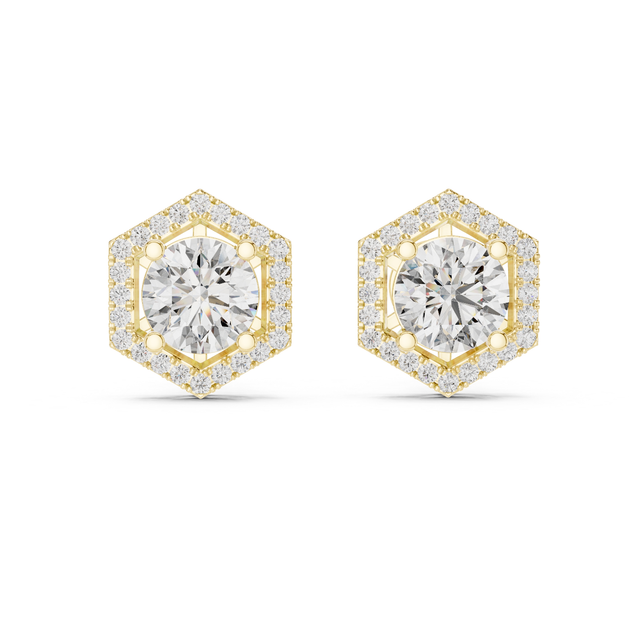 Hexa Halo Studs