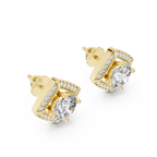 Diamond Frame Halo Studs