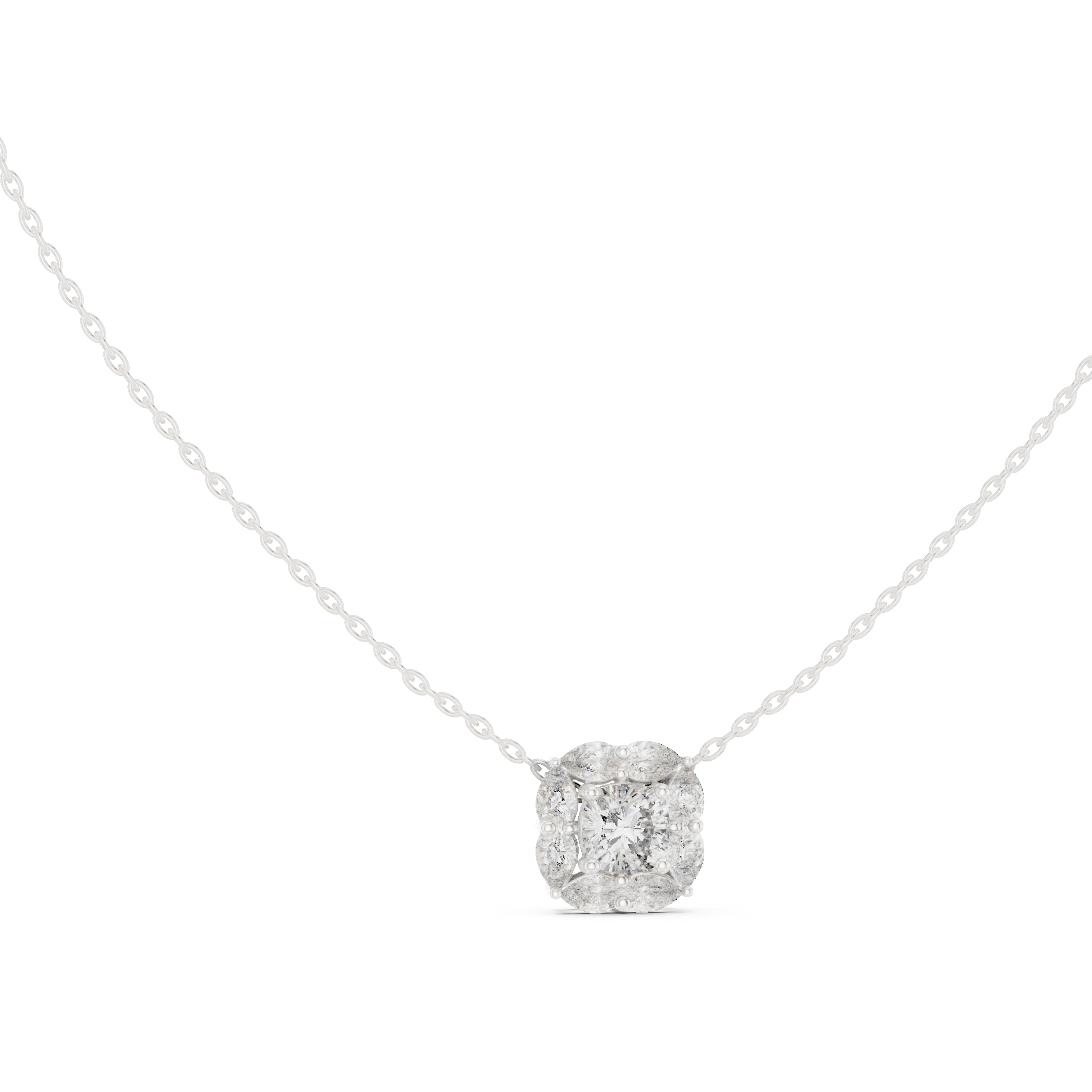 Rosette Diamond Necklace