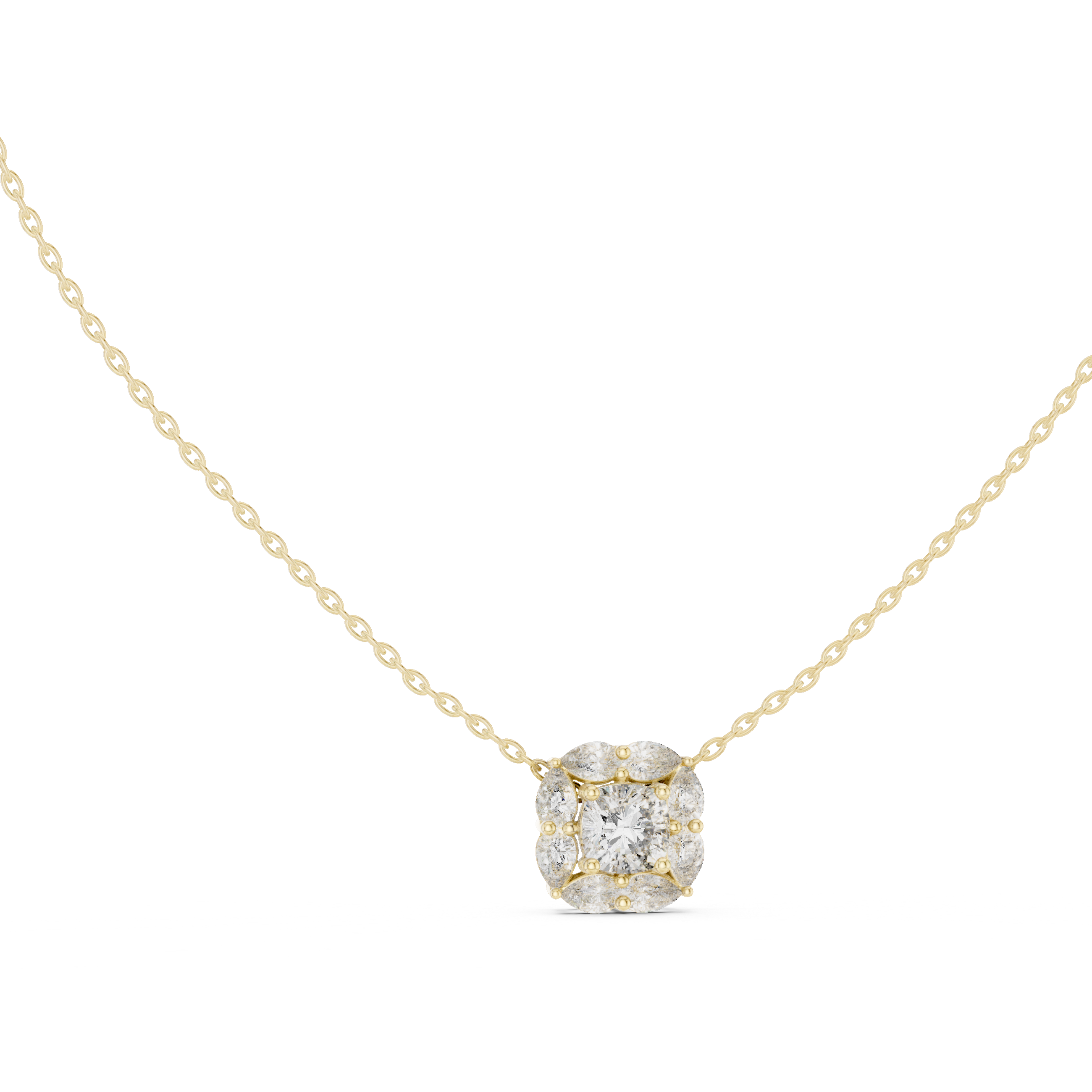 Rosette Diamond Necklace