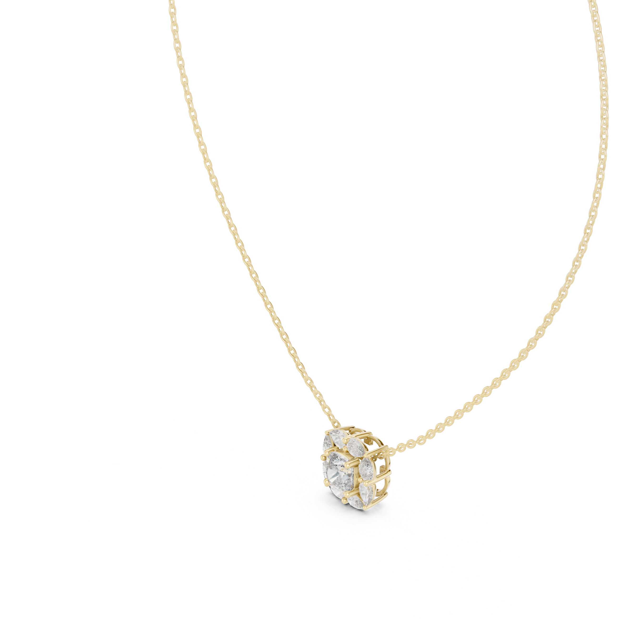 Rosette Diamond Necklace