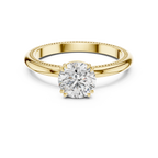 Victorian Oval Solitaire Ring