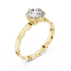 Bloom Facet Solitaire Ring