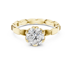 Bloom Facet Solitaire Ring