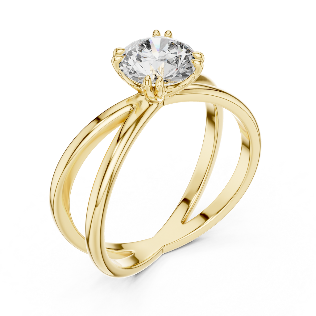 Bloom Split Solitaire Ring