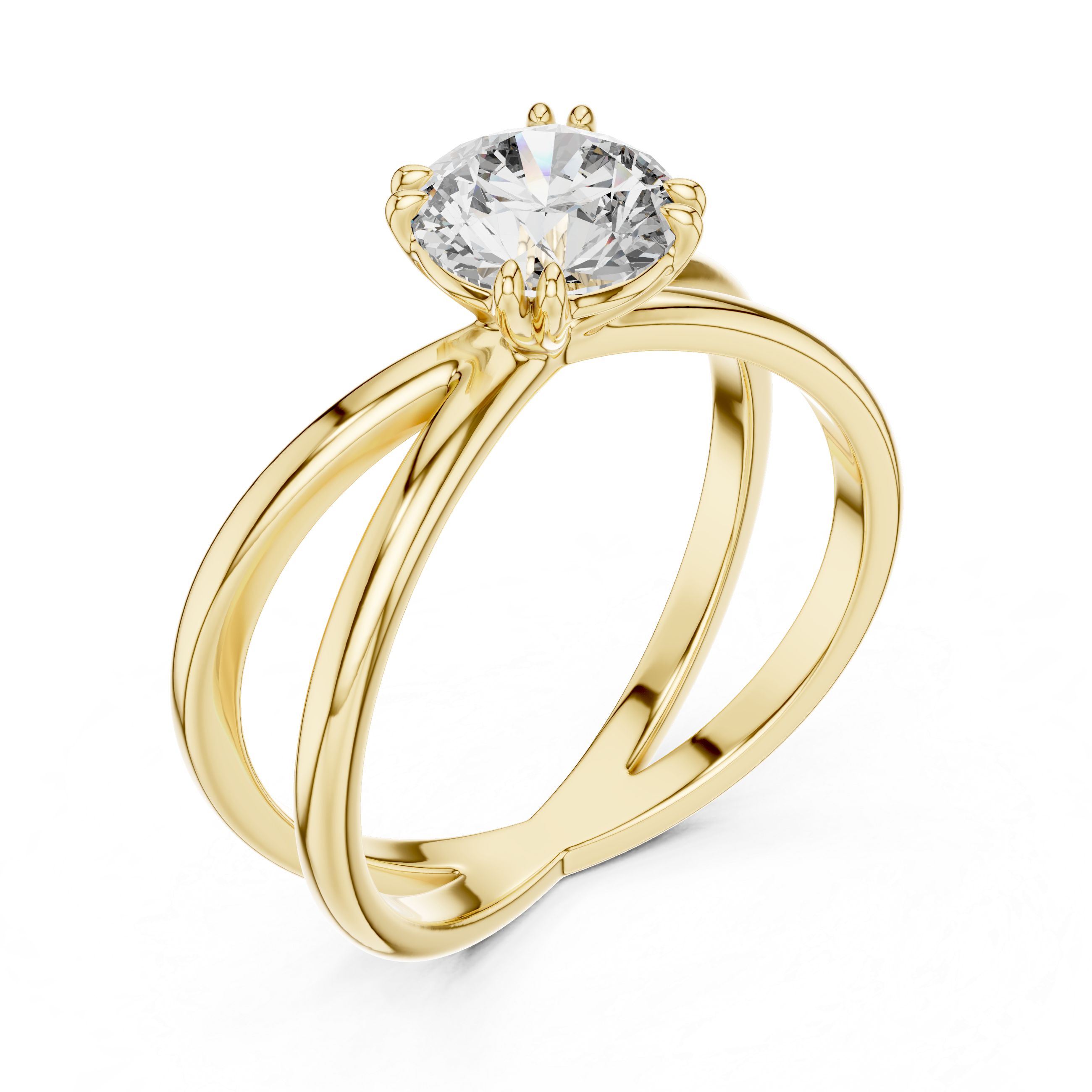 Bloom Split Solitaire Ring