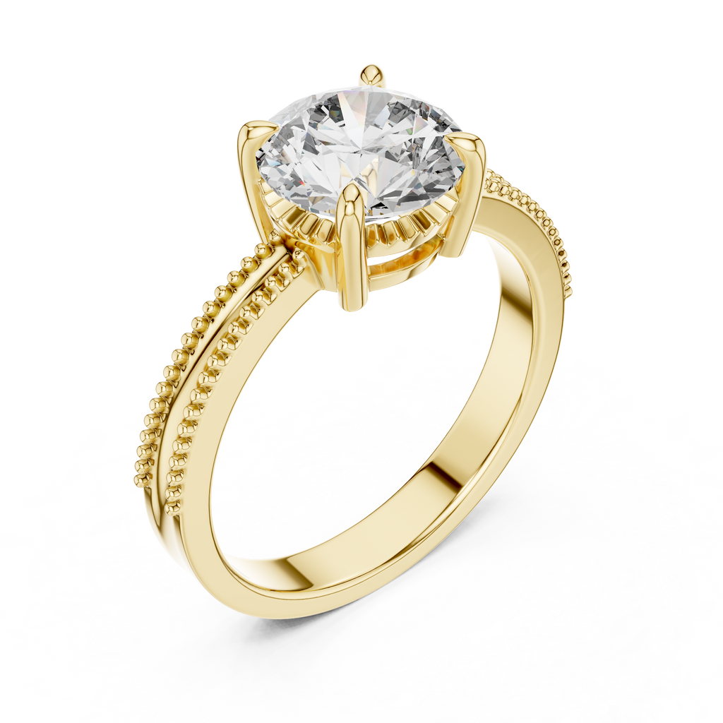 Royal Milgrain Solitaire Ring