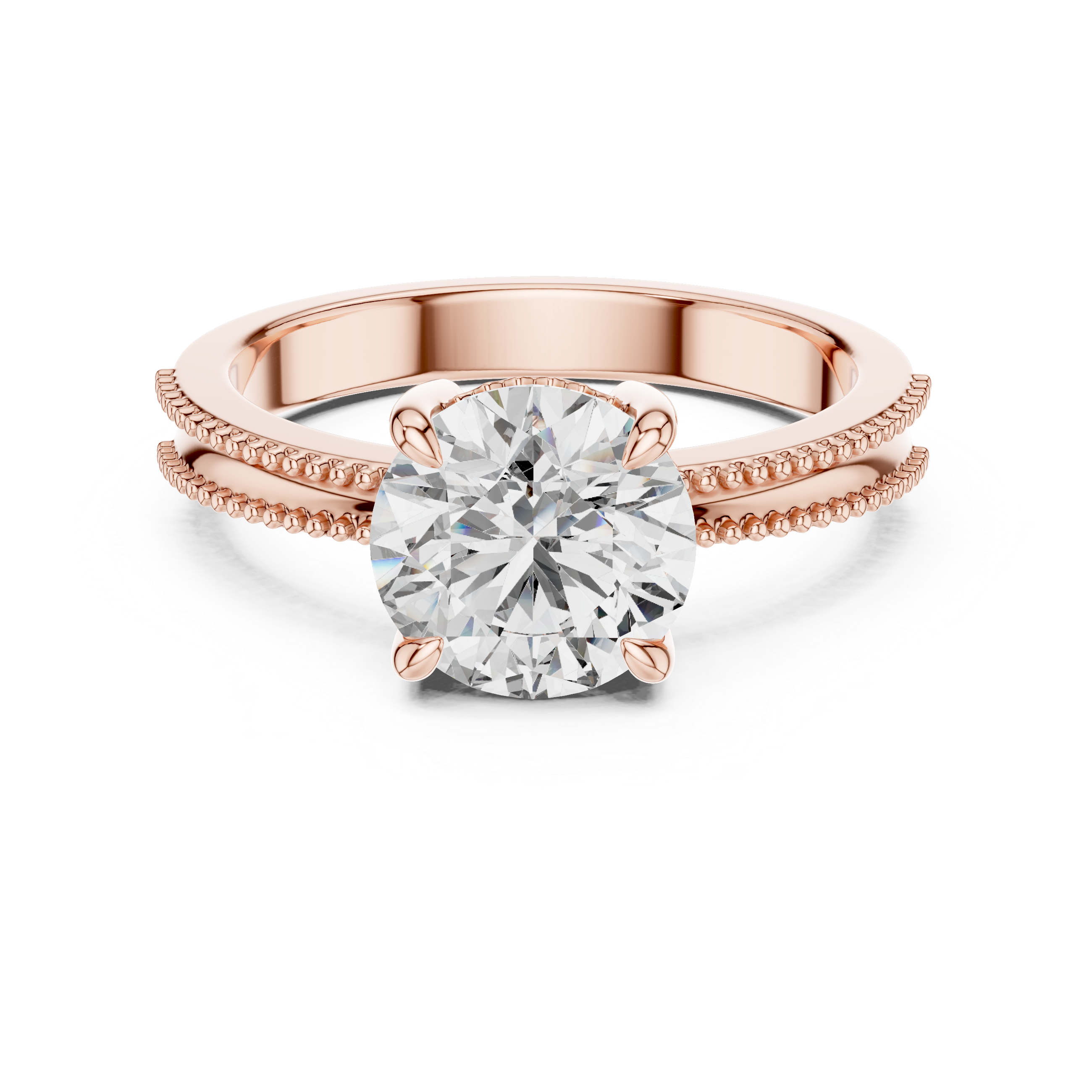 Royal Milgrain Solitaire Ring