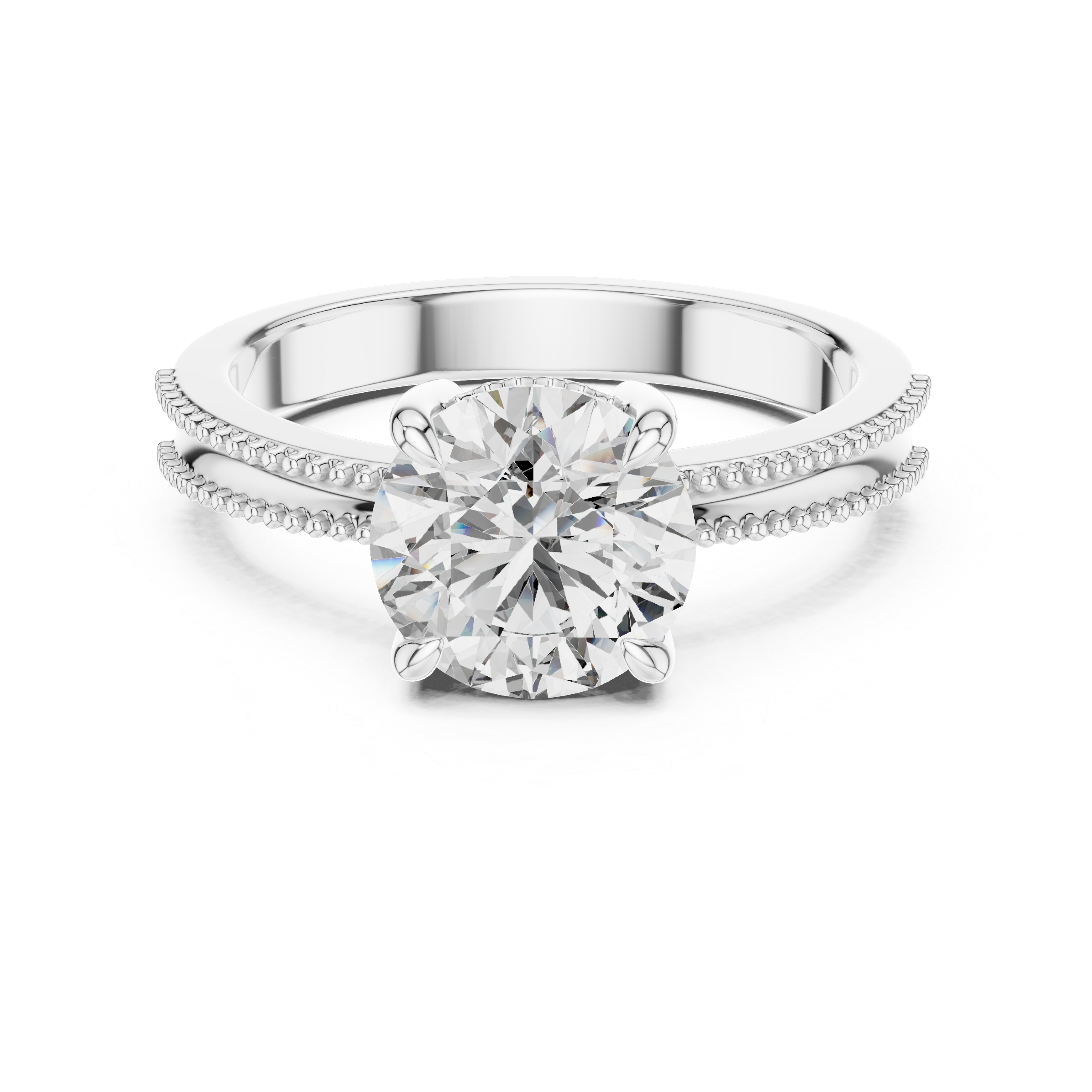 Royal Milgrain Solitaire Ring