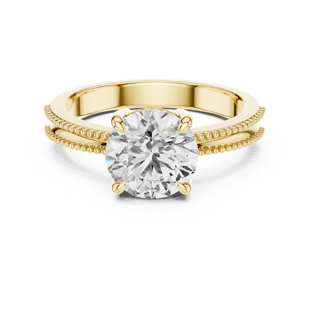 Royal Milgrain Solitaire Ring