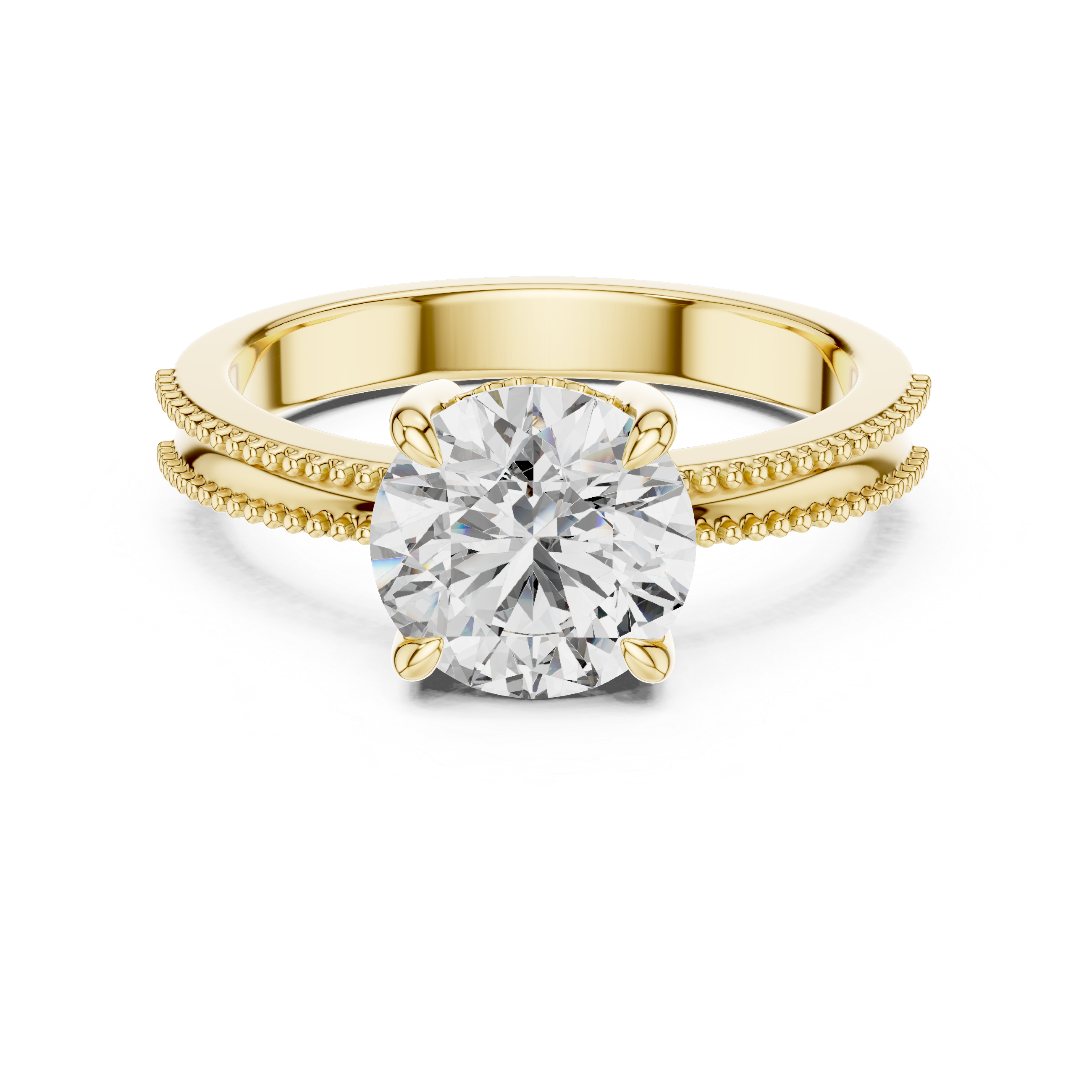 Royal Milgrain Solitaire Ring