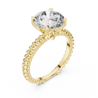 Golden Weave Solitaire Ring