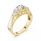 Ornate Crown Trilogy Ring