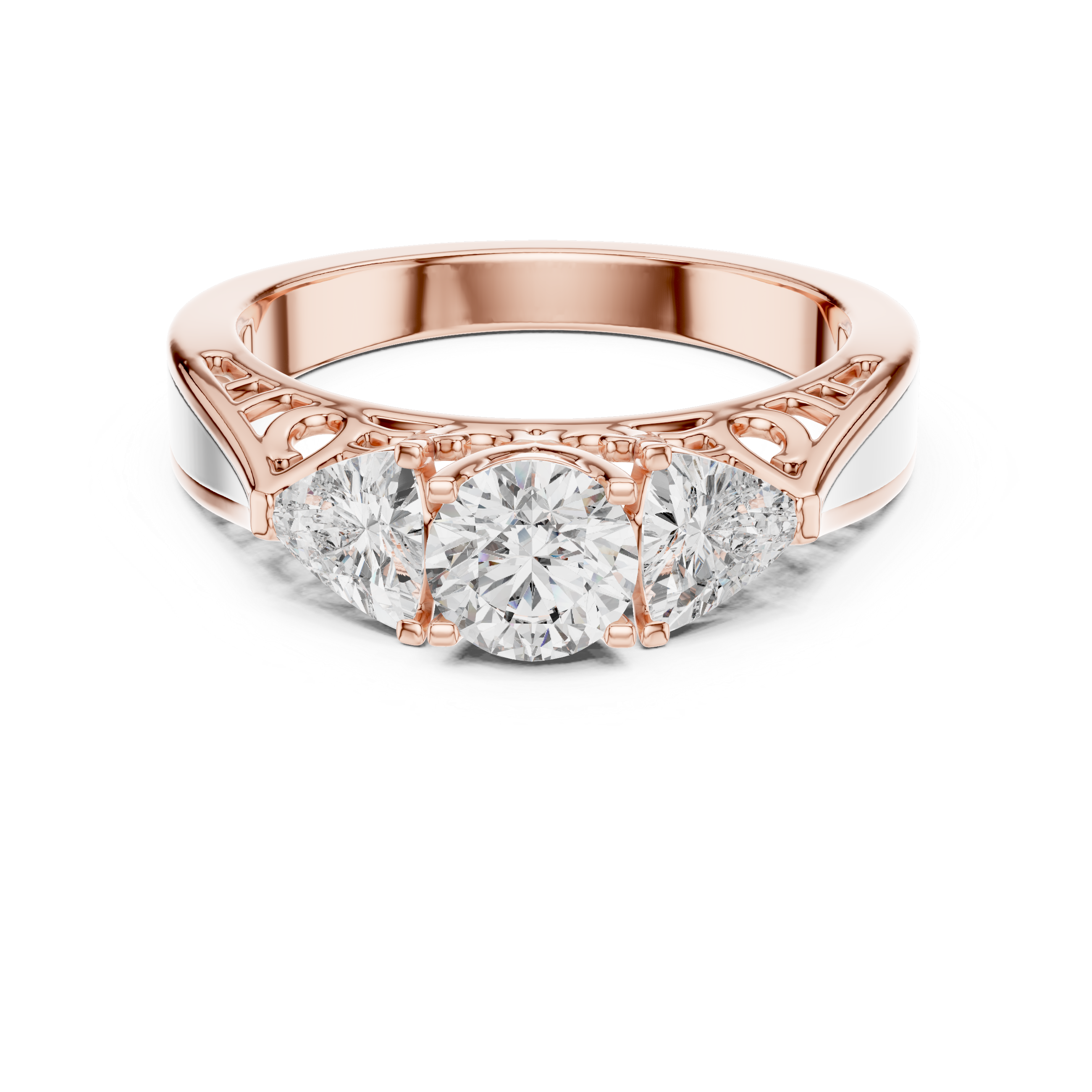 Ornate Crown Trilogy Ring