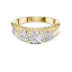 Ornate Crown Trilogy Ring