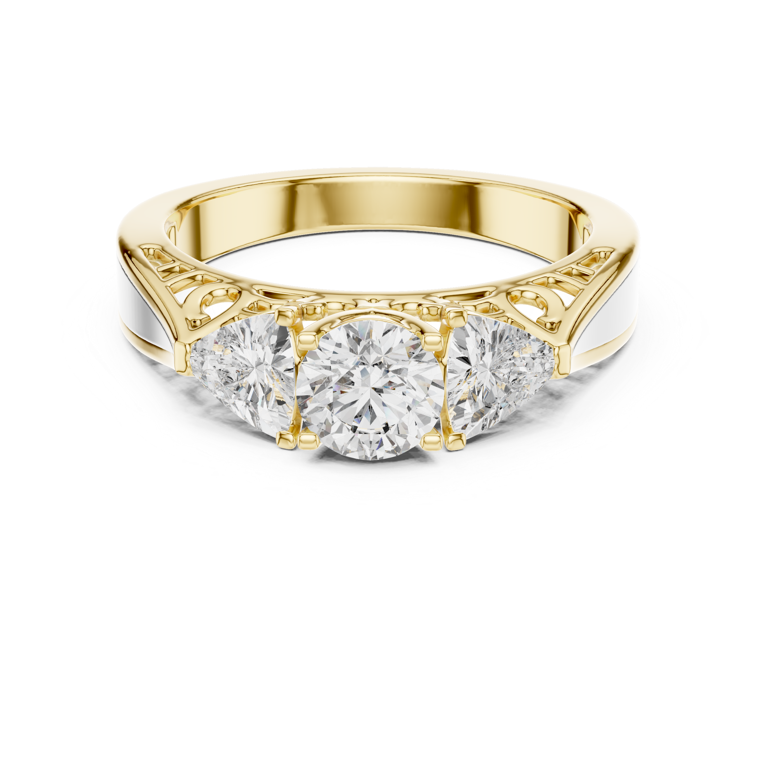 Ornate Crown Trilogy Ring