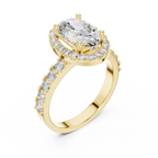 Elegant Cushion Cut Halo Diamond Ring