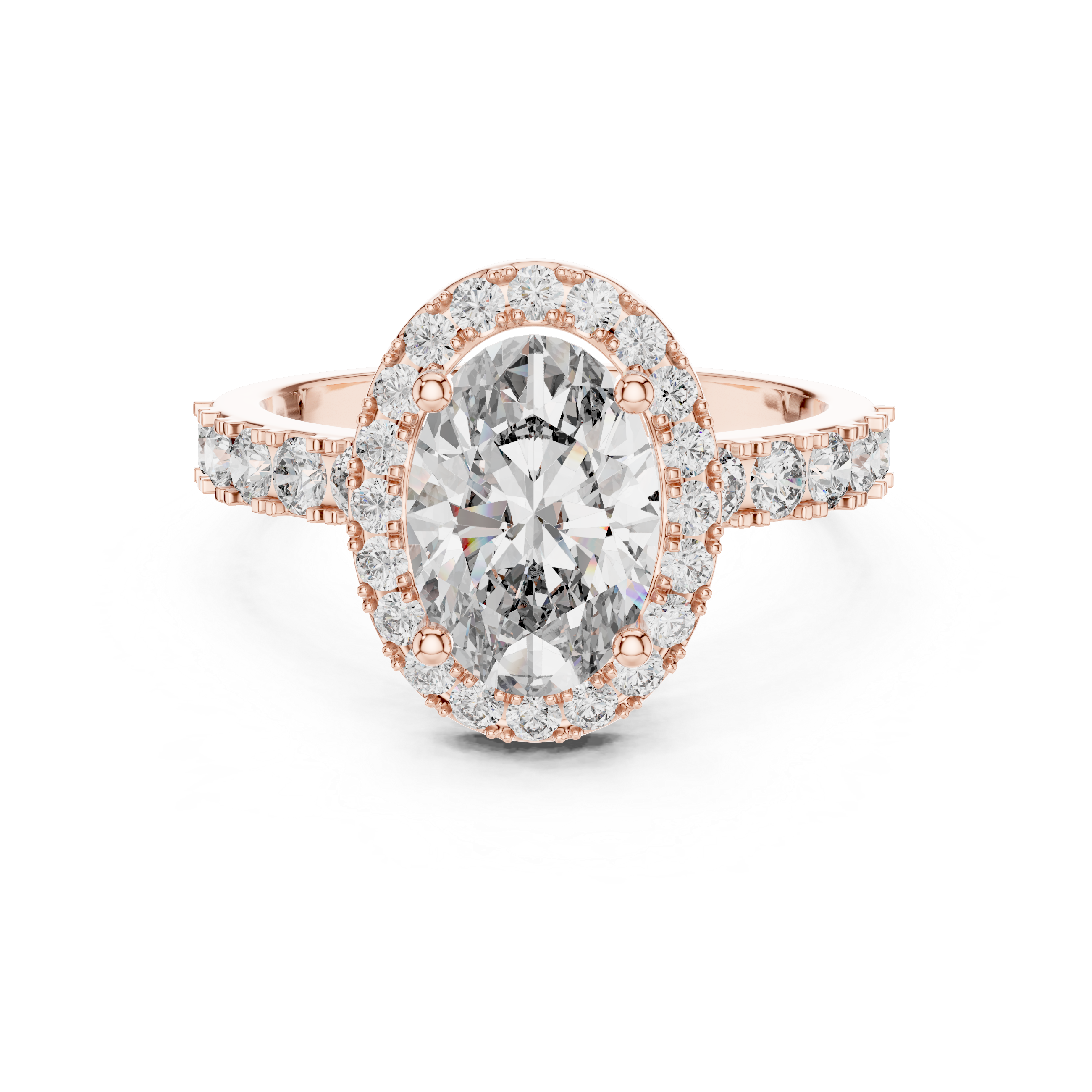 Elegant Cushion Cut Halo Diamond Ring