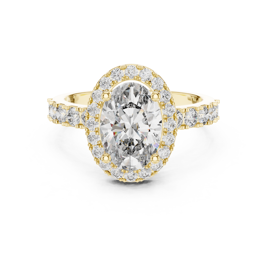 Elegant Cushion Cut Halo Diamond Ring