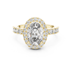 Elegant Cushion Cut Halo Diamond Ring