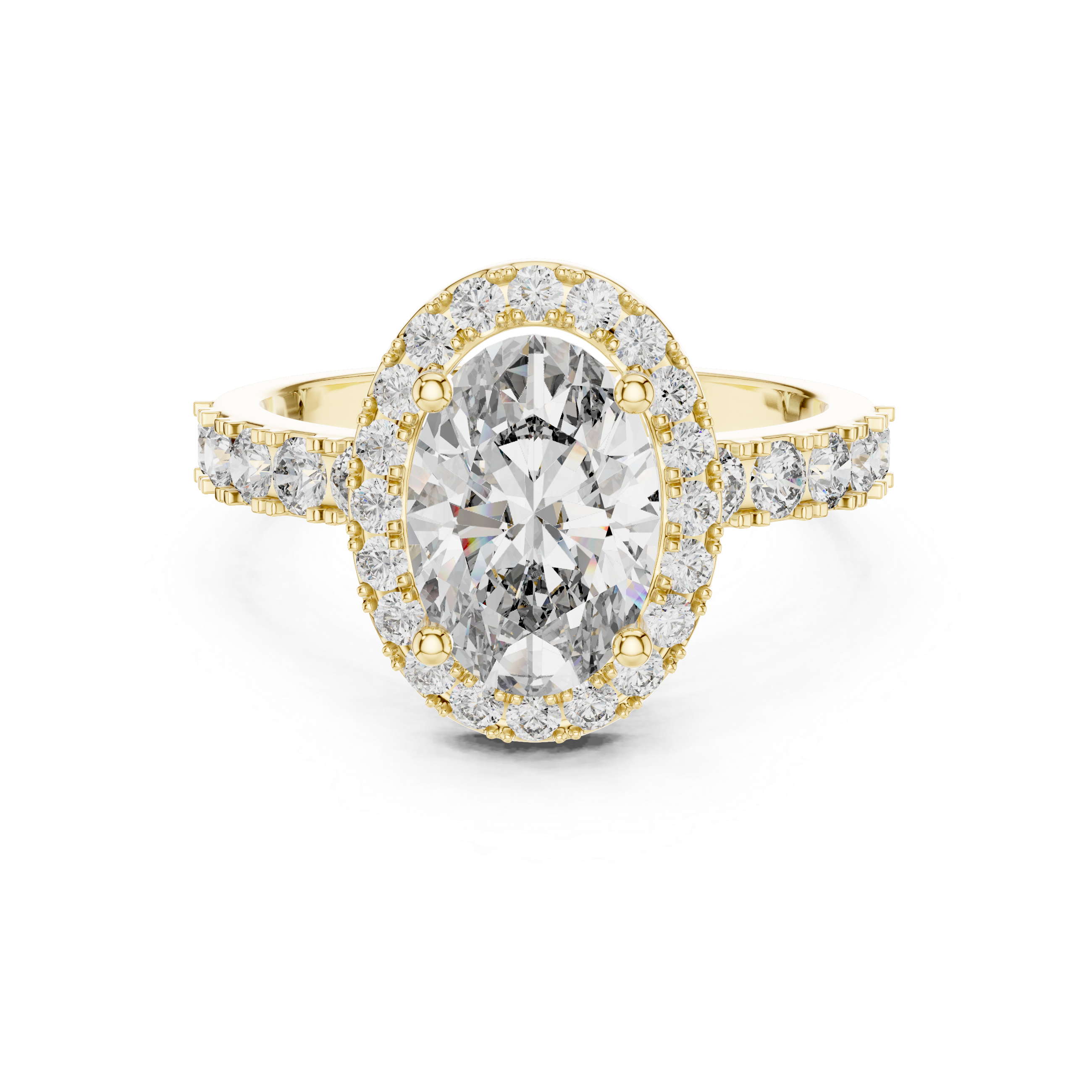 Elegant Cushion Cut Halo Diamond Ring