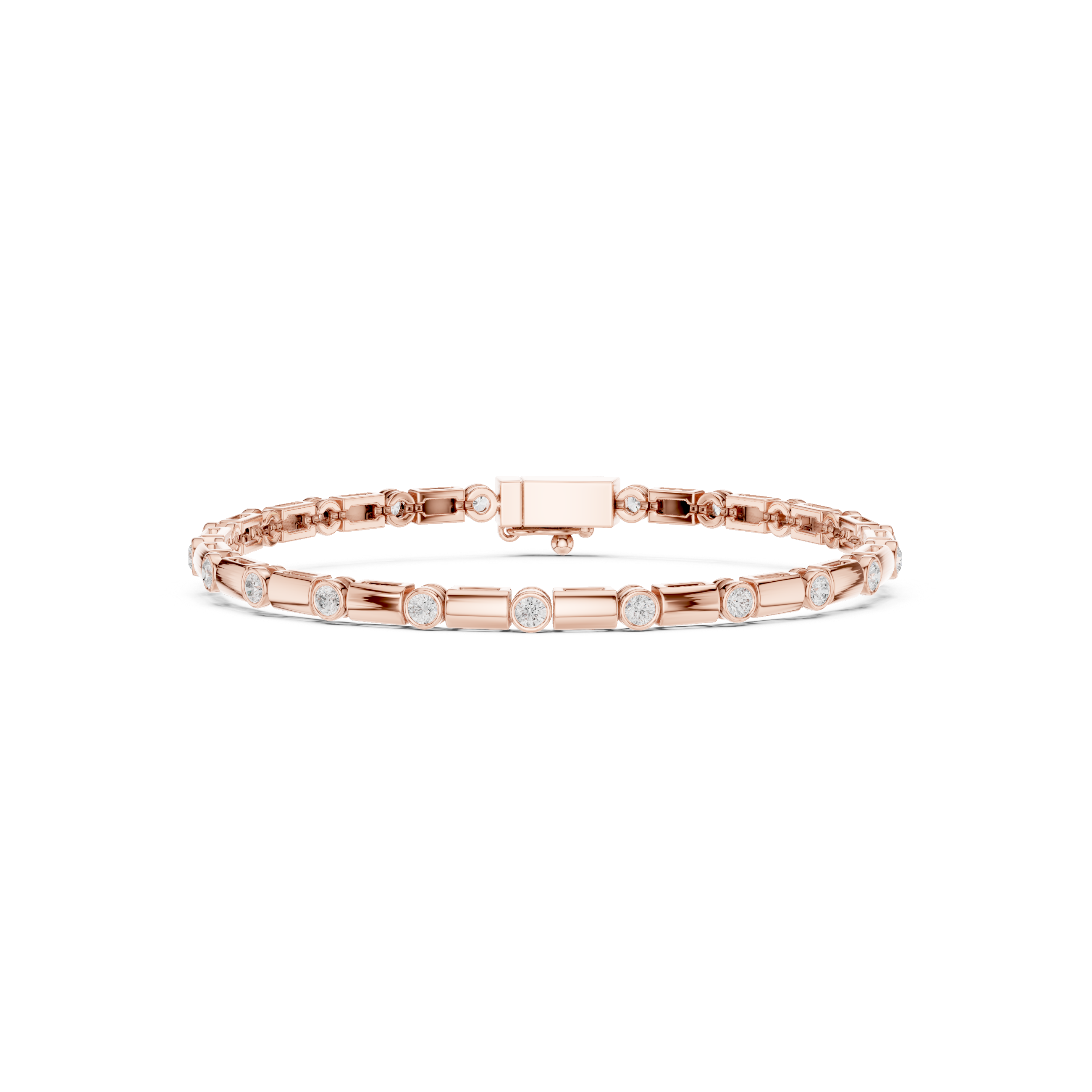 Geometry Link Tennis Bracelet